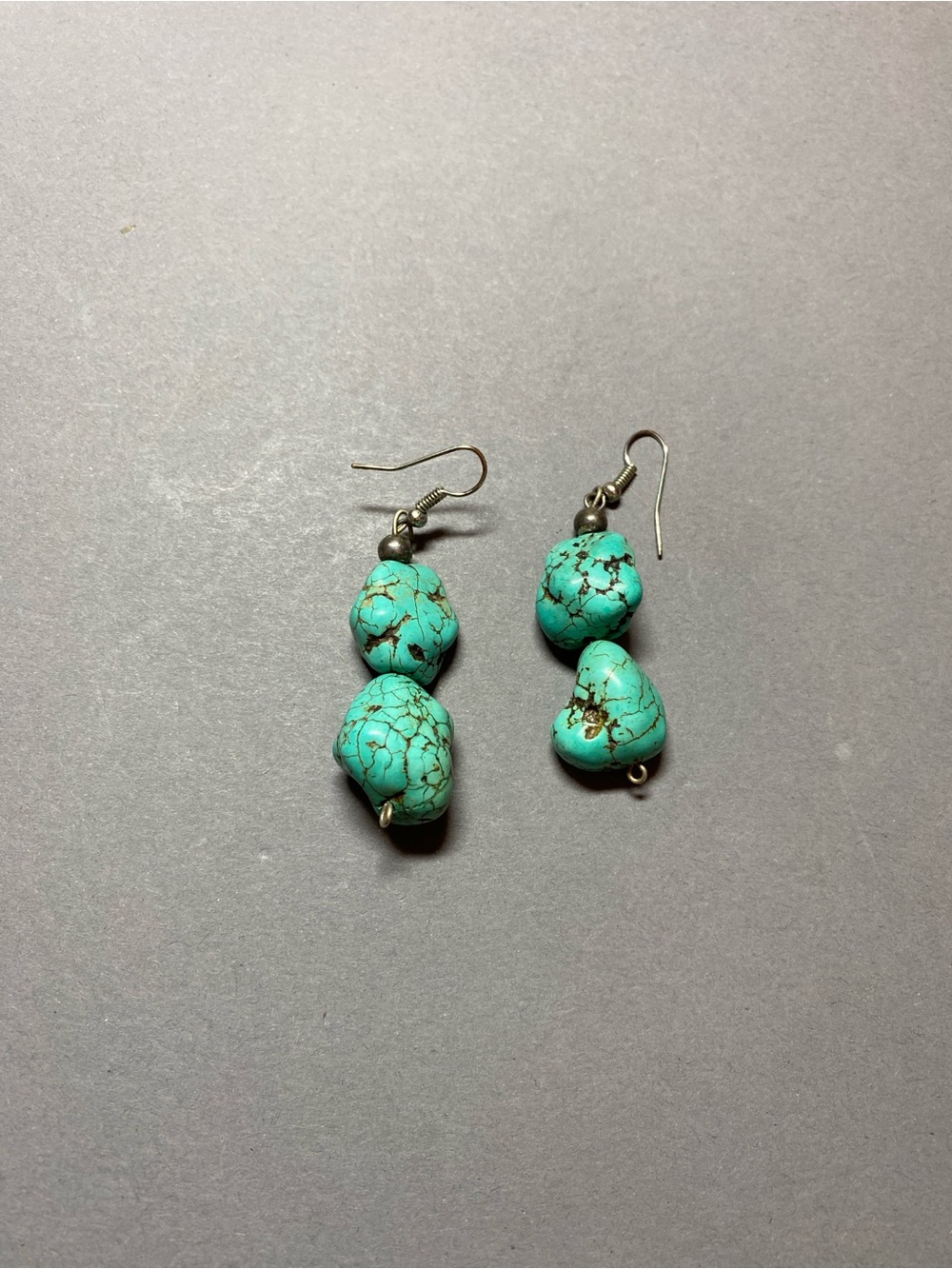 Vintage chunky turquoise earrings